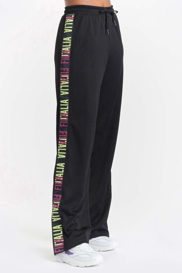 Fila Adora Wide Leg Women's Pants - Black/Purple/Green,NZ 270-31628